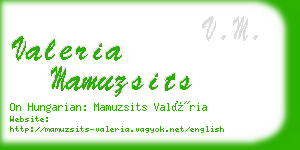 valeria mamuzsits business card